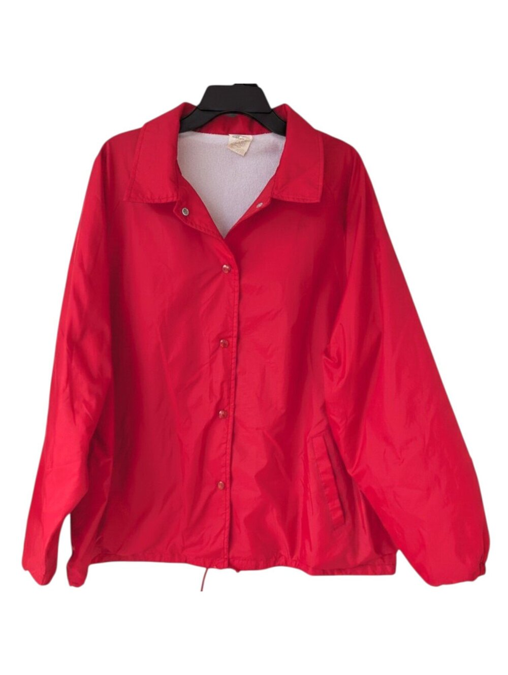 Vintage 80s Swingster Red Nylon Windbreaker Jacket Lined Womens 3XL 29x29